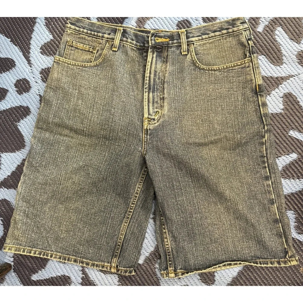 Vintage Y2K Nautica‎ Denim Baggy Jean Shorts Size 34 Carpenter Style